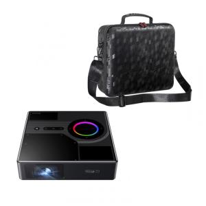 Projetor a laser portátil NexiGo Nova Mini com case rígido, Google TV, 1200 lumens, 1080p, 3D, tela até 150" 110V