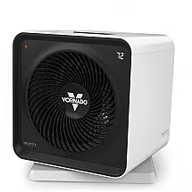 Aquecedor Vornado Velocity Cube 5S 2025 Branco Vortex Heat Circulation Auto-Climate 3 Niveis Timer 12h Base Giratoria 120V