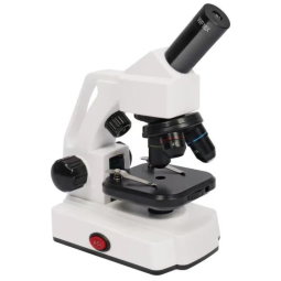 Kit de Microscópio para Crianças Ampliação 40X a 1280X com 52 Peças, MOLIMOLLY, Branco