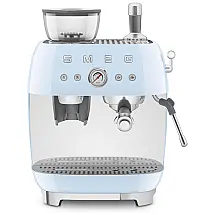 Cafeteira Espresso Semiautomática Smeg Retro, EGF03PBUS, Azul Pastel