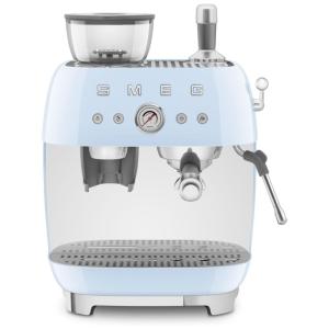 Cafeteira Espresso Semiautomática Smeg Retro, EGF03PBUS, Azul Pastel