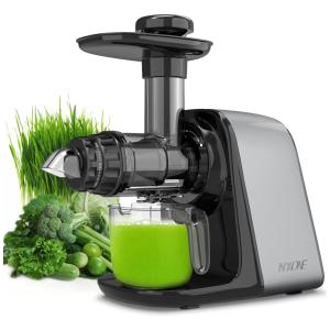 Espremedor de Frutas de Prensa Fria com 3 Modos de Velocidade e Função Reversa, 350W, NXONE, Prata