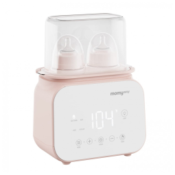 Aquecedor de Mamadeira 7 em 1 com Display LCD e Controle de Temperatura 24H, MOMYEASY, Rosa