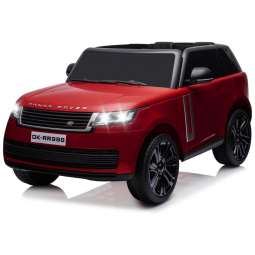 Carrinho Elétrico Infantil Land Rover Licenciado 24V 2 Lugares, 2 Motores 240W, Controle Remoto, Bluetooth, Suspensão, Vermelho