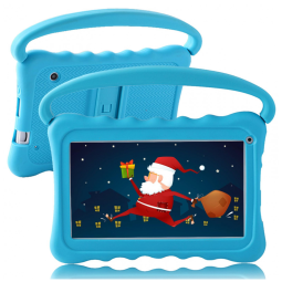 Tablet Infantil 7 Android com Controle de Pais, Netflix, WiFi e Câmera Dupla, 32 GB, UJoyFeel, Azul