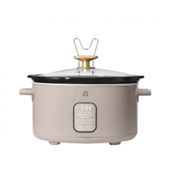Panela elétrica de cozimento lento Beautiful 6L programável bege display touch 210W 5 funções, 110V