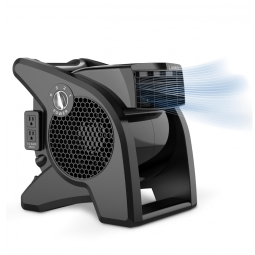 Ventilador Giratório para Ventilação, Exaustão e Secagem com 2 Tomadas CA, Disjuntor com Reinicialização e 3 Velocidades, 110V