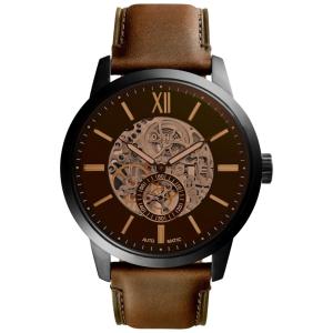 Relógio Masculino de Quartzo Automático, com Pulseira de Couro, FOSSIL ME3155, Marrom