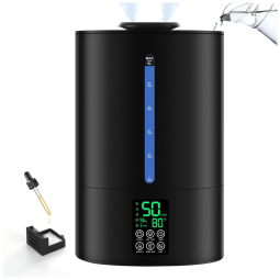 Umidificador 6 Litros: Ideal para Ambientes Grandes, Frio e Quente, Top Fill, Difusor de Óleos Essenciais, Silencioso,Coolfiqu