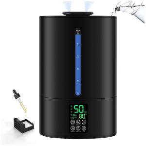 Umidificador 6 Litros: Ideal para Ambientes Grandes, Frio e Quente, Top Fill, Difusor de Óleos Essenciais, Silencioso,Coolfiqu