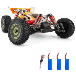 Carrinho de Controle Remoto 75 km, h Bateria 3000 mAh Escala 1:14 para Adultos, Auto Care, Vermelho