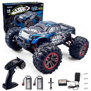 Carrinho de Controle Remoto Off Road Escala 1:10, Atinge 46 Km/h, HScopter, Azul