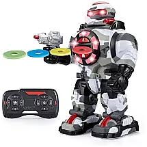 Robô Think Gizmos com Controle Remoto e Gravação de Voz para Crianças Acima de 5 Anos, Camuflado Branco