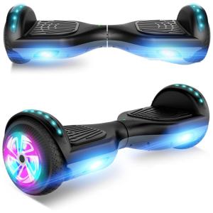 Hoverboard Elétrico com Autoequilíbrio, Bluetooth e Luz LED, LIEAGLE, Branco