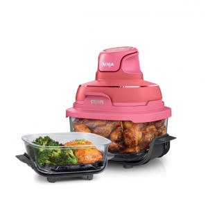 Ninja Air Fryer Crispi Fritadeira 4 em 1 Sistema de Cozimento Portátil 3,78 litros, 6 Copos de Vidro, Pratos Crocantes
