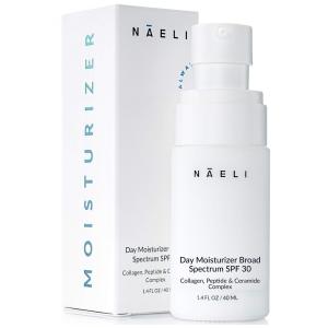 Creme Hidratante Facial de Colágeno e Peptídeo com SPF 30 Reduz Rugas, 40 mL, NAELI