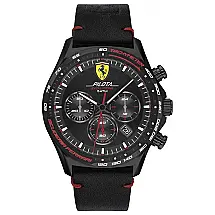 Relógio Masc, Quartzo, Evo Pilota, Resistente 50m, Detalhes, FERRARI 0830712, Preto