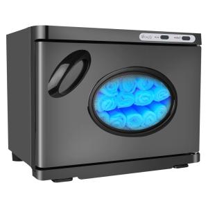 Aquecedor de Toalha Elétrico para Barbearia 23L com Janela Transparente, 110V, Gimify, Preto