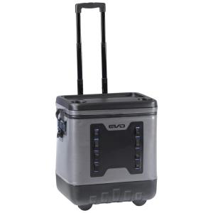 Cooler Térmico Portátil 50 Litros com Alça de 4 Estágios e Rodas, Evolution Outdoor, Preto