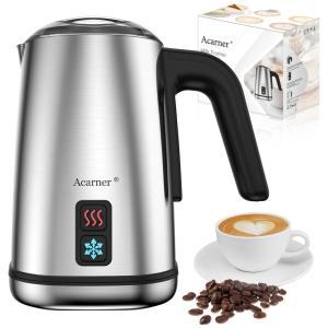 Espumador de Leite Elétrico 3 em 1, Capidade 350 mL, Aço Inox, 110v, ACARNER AC 3150, Prateado