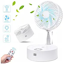 Ventilador de Mesa Air Cover 3 Velocidades com Controle Remoto e Luz Noturna, Branca, 110v, AIRCOVER, Branco