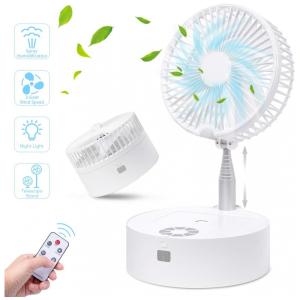 Ventilador de Mesa Air Cover 3 Velocidades com Controle Remoto e Luz Noturna, Branca, 110v, AIRCOVER, Branco