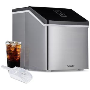 Máquina de Gelo ,Produz 18kg, Dia Gelos em 15min, 110v, NEWAIR ClearIce40, Prateado