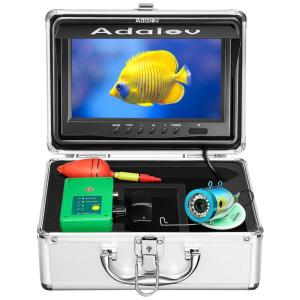 Câmera de Pesca Subaquática Portátil à Prova d com Monitor e Luzes Infravermelhas, Cabo 30 M, ADALOV, Preto