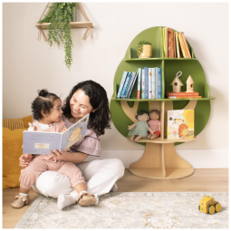 Estante infantil em formato de árvore Guidecraft Kids Tree Bookshelf verde com 6 prateleiras 107cm