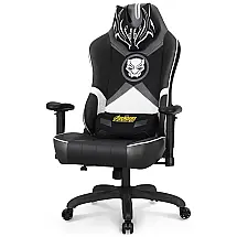 Marvel Avengers Cadeira Gamer Ergonômica Reclinável com Apoio Lombar e Cabeça, Pantera Negra, NEO CHAIR, Preto