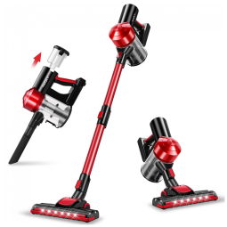 Aspirador de Pó sem Fio iwoly C150 Recarregável com Bateria Removível de 2200mAh, 18kPa, Filtro HEPA, Leve e Portátil