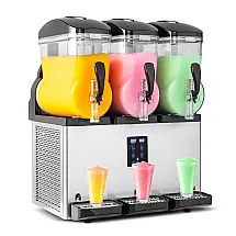 Máquina de Slush Raspadinha ROVSUN 45L Triplo Tanque Comercial Aço Inox 110V