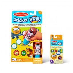 Carimbo de Adesivos e Bloco de Atividades Infantil com 24 Páginas e 600 Adesivos para Crianças Acima de 3 Anos, Melissa & Doug