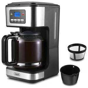 Cafeteira Elétrica Programável Gevi com Desligamento Automático 12 Xícaras, 110V, Prata