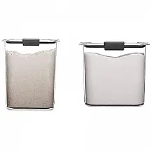 Potes Herméticos para Alimentos 2.8, 3.8 mL Retangular, 2 Unidades, RUBBERMAID, Cinza escuro