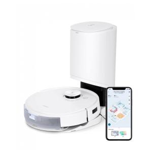 Aspirador Robô com Estação de Esvaziamento Automática, 3000Pa e Mapeamento a Laser de Precisão, 110V, ECOVACS DEEBOT T9+, Branco