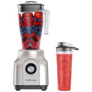 Liquidificador Profissional 2 em 1, Capacidade 1.3L, 450W, 110v, LA REVEUSE, Prateado
