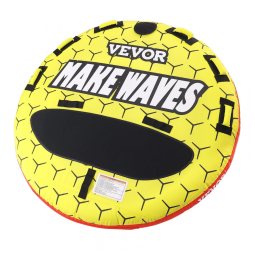 Boia Rebocável para 3 Pessoas, Carga Máx 230 kg com Capa de Nylon, Alças de EVA e Válvula de Segurança de Velocidade, VEVOR, Amarelo e Preto