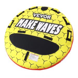 Boia Rebocável para 3 Pessoas, Carga Máx 230 kg com Capa de Nylon, Alças de EVA e Válvula de Segurança de Velocidade, VEVOR, Amarelo e Preto