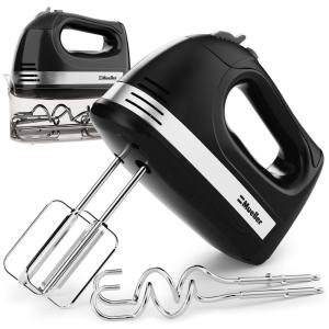 Batedeira de Mão Elétrica com 5 Velocidades, 250W, 110v, MUELLER AUSTRIA MU HM, Preto