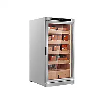 Humidor para Charutos ZIEUN Prata 300L Controle de Temperatura e Umidade com Sistema de Umidificação Integrado 240V
