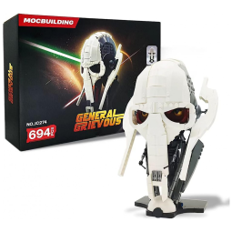 Kit de Construção General Grievous Star Wars, 694 Peças, MOCBUILDING JC274, Branco