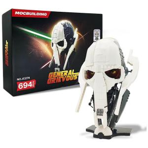 Kit de Construção General Grievous Star Wars, 694 Peças, MOCBUILDING JC274, Branco