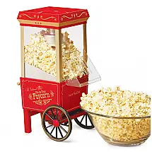 Vintage Pipoqueira Elétrica de Bancada 2.8kg em Aço Inoxidável, 110v, NOSTALGIA 12 Cups Hot Air Popcorn Machine, Vermelho