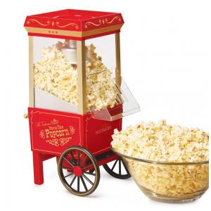 Vintage Pipoqueira Elétrica de Bancada 2.8kg em Aço Inoxidável, 110v, NOSTALGIA 12 Cups Hot Air Popcorn Machine, Vermelho