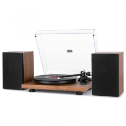 Vitrola Toca Discos Bluetooth com Alto Falantes de 36W e Cartucho Magnético, 110v, 1 BY ONE 471NA 0010 FBA, Preto