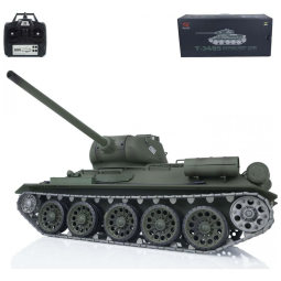 Tanque Militar Soviético Escala 1:16 com Trilhos de Metal e Torre Giratória para Adultos, Wheelfun