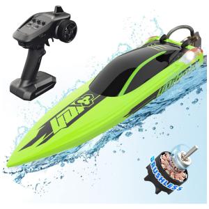 Barco de Controle Remoto para Adultos com Velocidade Máxima de 40 km/h, Luz LED e Sistema de Rádio Marítimo de 2,4 GHz, Cheerwing UDI018