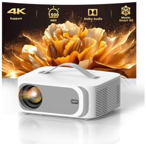 Projetor Lisowod L61 Pro 4K com Sistema AI Movin 2.0, Automação de Foco ANSIAuto, WiFi e Bluetooth, 30W de Áudio Dolby, APPs Integrados