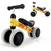 Bicicleta sem Pedal com 4 Rodas para Crianças de 10 a 24 Meses, Hurtle, Amarela